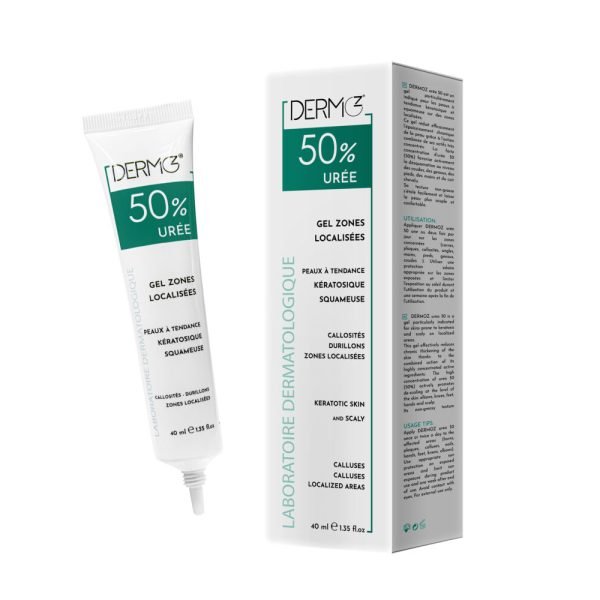 DERMOZ GEL ZONES LOCALISEES UREE 50% 50ML – Image 1