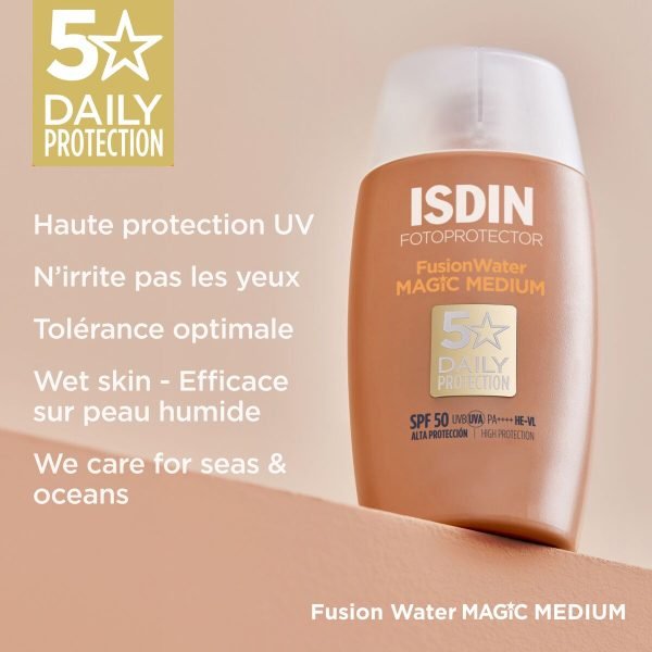 ISDIN FOTOPROTECTOR FUSION WATER COLOR MEDIUM SPF50+ 50mL – Image 2