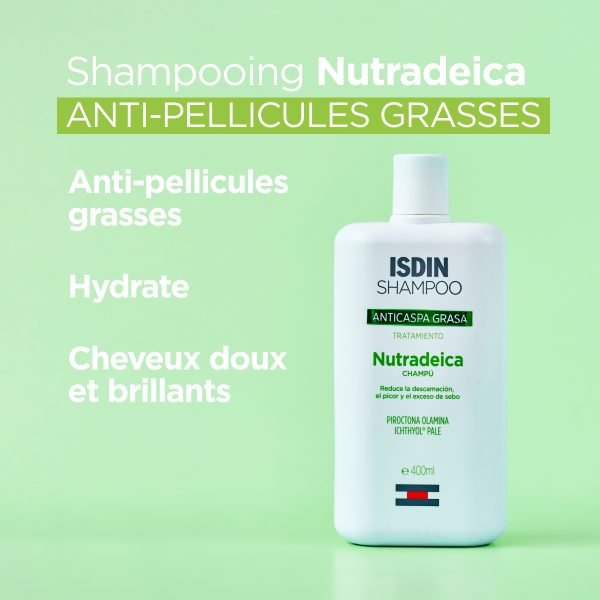 ISDIN NUTRADEICA SHAMPOOING ANTI-PELLICULES GRASSES 200 ML – Image 2