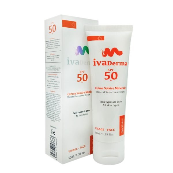 IVADERMA CREME SOLAIRE MINÉRAL INVISIBLE SPF50+  50 ML – Image 1
