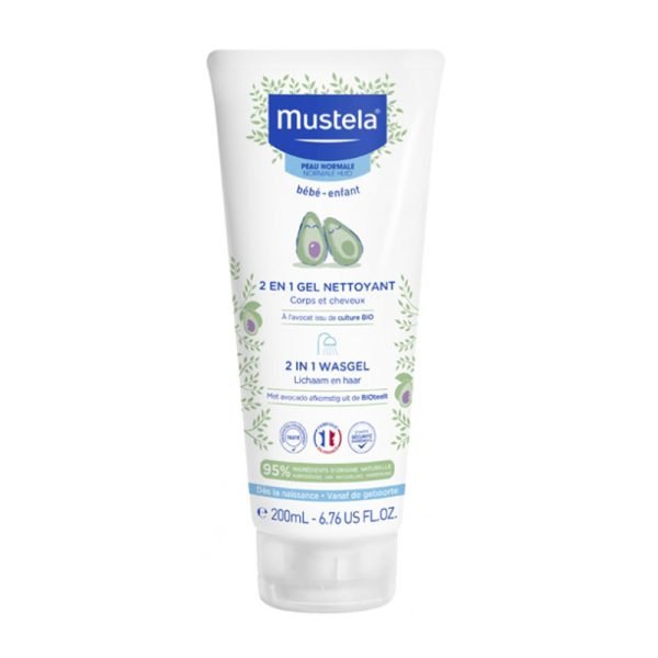 MUSTELA GEL NETTOYANT 2EN1 BEBE A L'AVOCAT 200 ML – Image 1