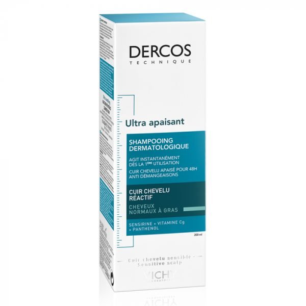 Vichy Dercos Shampoing Ultra Apaisant Cheveux Normaux à Gras 200ml – Image 2