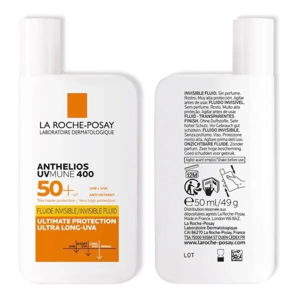 a Roche-Posay Anthelios Fluide Invisible UVMune 400 SPF50+ – Protection Ultime – Image 3