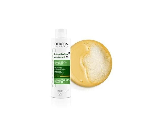 VICHY DERCOS SHAMPOOING ANTI-PELLICULAIRE CHEVEUX SECS 200ML – Image 2