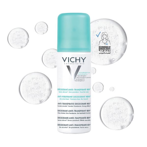 VICHY DEODORANT ANTI-TRANSPIRANT EFFICACITE 48H AEROSOL 125ML – Image 2
