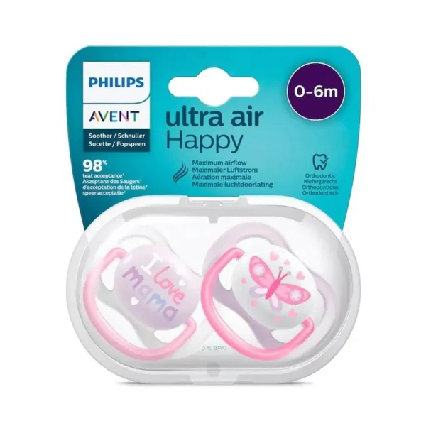 AVENT SUCETTE AIR COLL 0-6MOIS GIRL MAM/BFL REF SCF 080/02 – Image 2