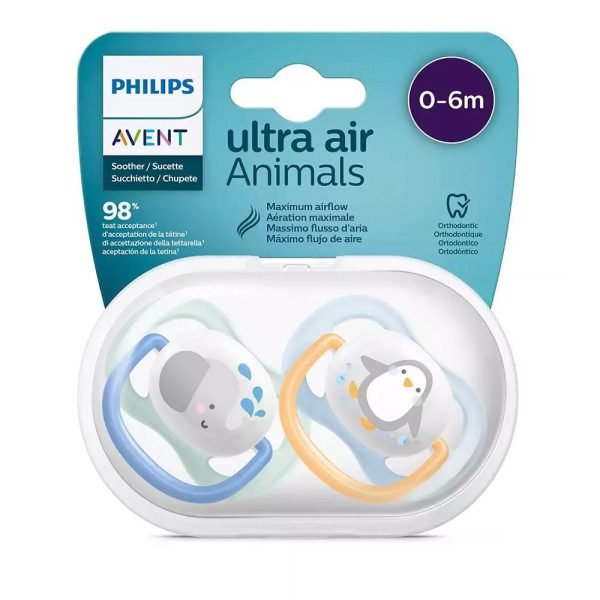 AVENT SUCETTE ORTHO 0-6 MOIS BOY ELEP/PENG REF SCF 080/05 – Image 2