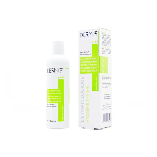DERMOZ GEL ANTISEPTIQUE HYGIENE INTIME PH5.5 250ML – Image 1