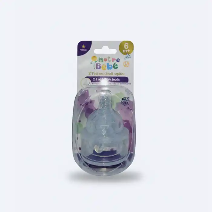 NOTRE BÉBÉ 2 Tétines en Silicone +6 Mois