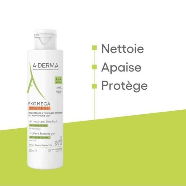 ADERMA EXOMEGA CONTROL GEL MOUSSANT EMOLLIENT 200ML – Image 3