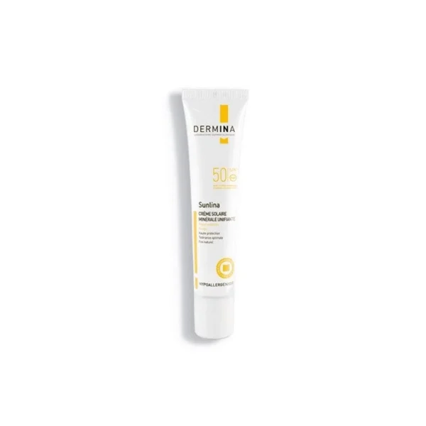 DERMINA SUNLINA CREME SOLAIRE MINERALE UNIFIANTE SPF50+ 40ML – Image 1