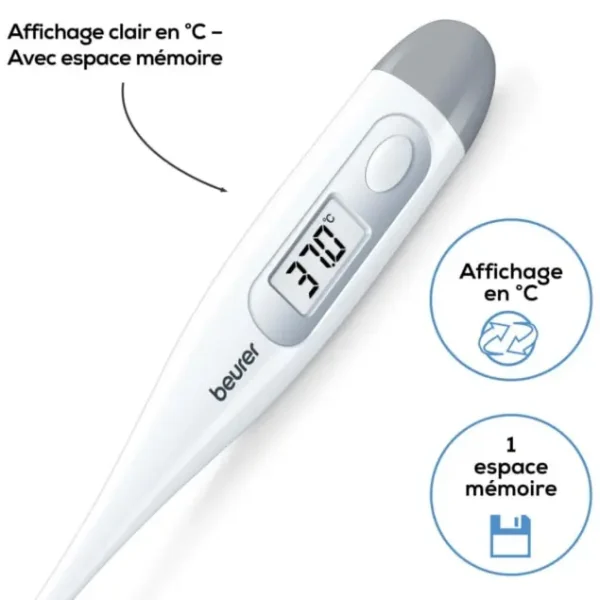 BEURER THERMOMETRE DIGITAL BLANC REF FT-09 – Image 3