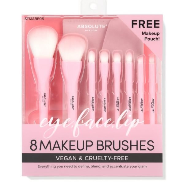 ABSOLUTE NEW YORK Pink Essentials Makeup Brush Set – Image 1