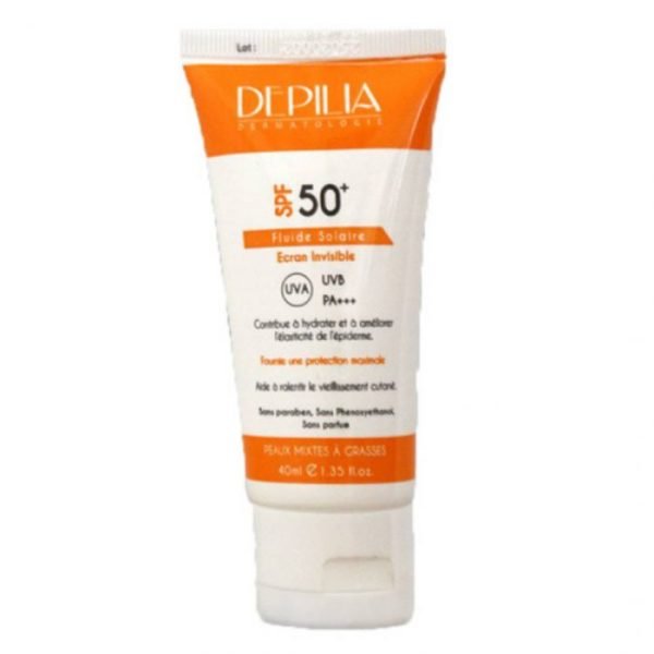 DEPILIA ECRAN INVISIBLE FLUIDE SOLAIRE SPF50+ 50ML – Image 1