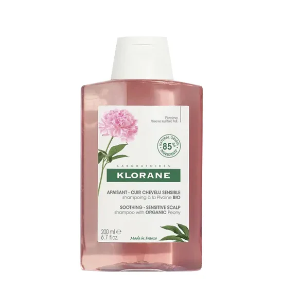 KLORANE SHAMPOING APAISANT A LA PIVOINE CUIR CHEVELU SENSIBLE 200 ML – Image 1