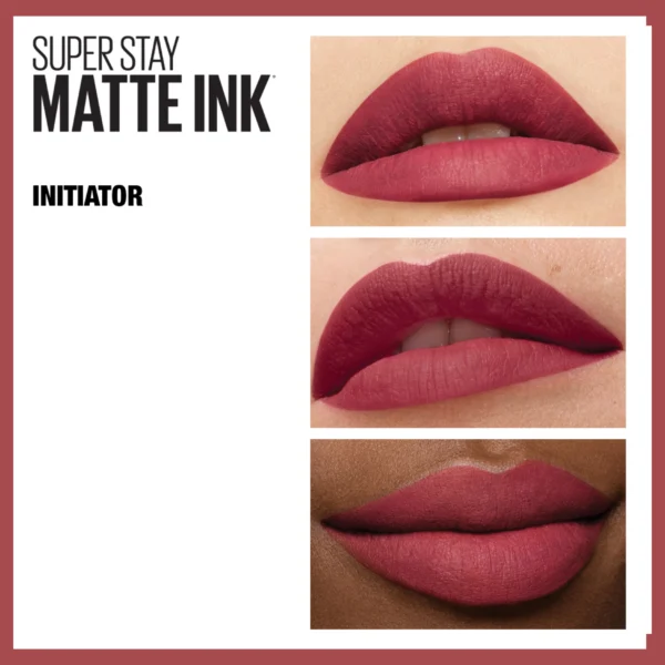 MAYBELLINE ROUGE A LEVRES MAT LIQUIDE LONGUE TENUE SUPERSTAY MATTE INK PINKS INITIATOR N170 5ML – Image 2