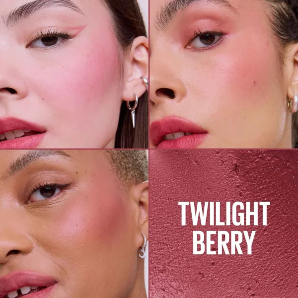 MAYBELLINE BLUSH CLOUDTOPIA CHEEK LIP MOUSSE TWILIGHT BERRY N01 – Image 2